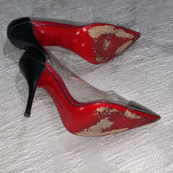 Christian Louboutin Pigalle Metal Toe Clear